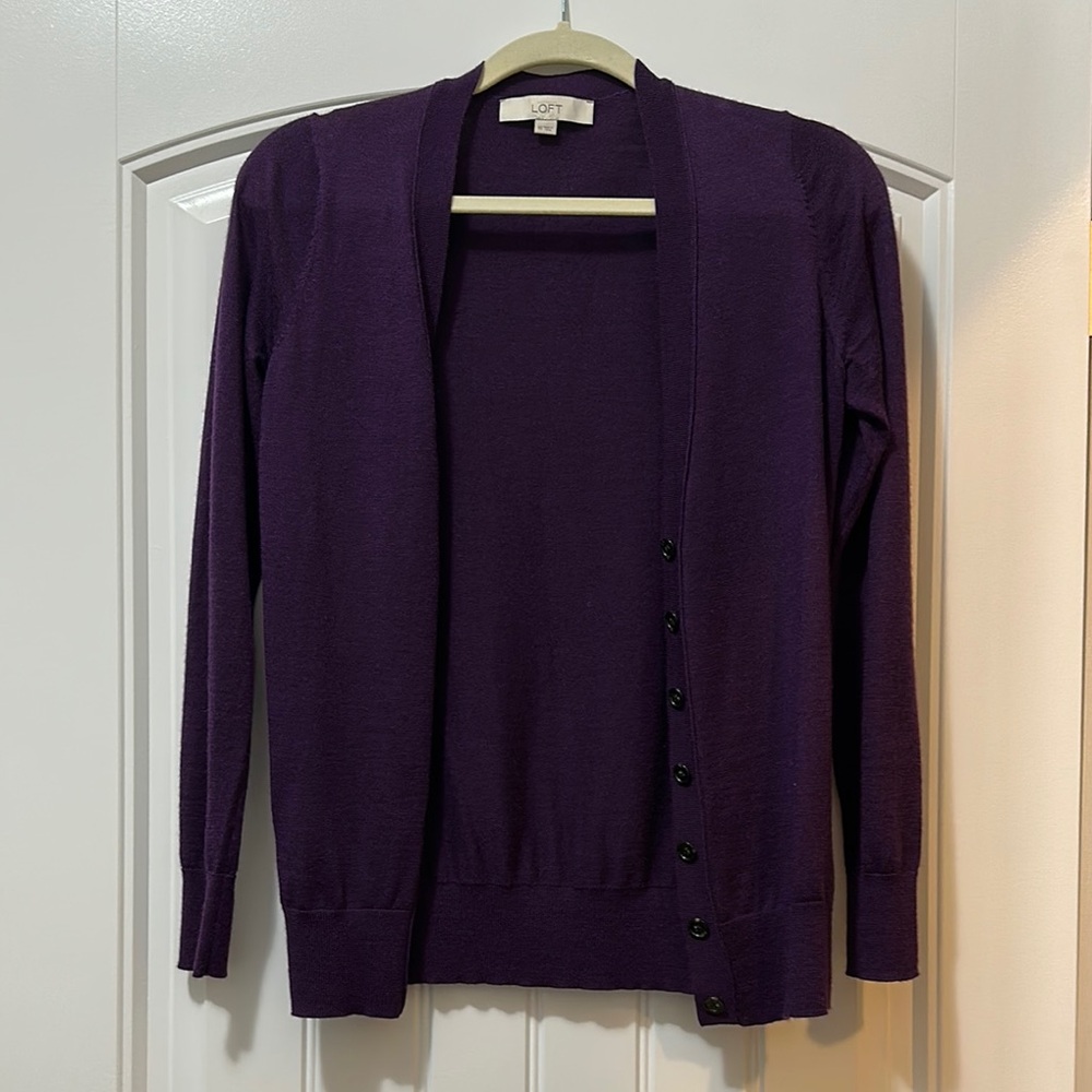 LOFT Deep Purple Women's Cardigan